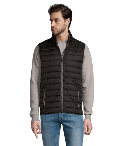 WAVE MEN Bodywarmer - Schwarz bedrucken, Art.-Nr. S01436-BK-3XL