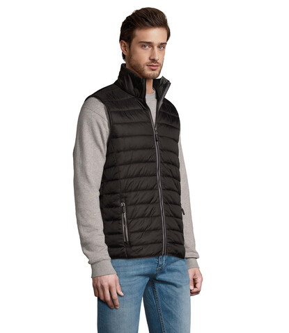 WAVE MEN Bodywarmer - Schwarz bedrucken, Art.-Nr. S01436-BK-3XL