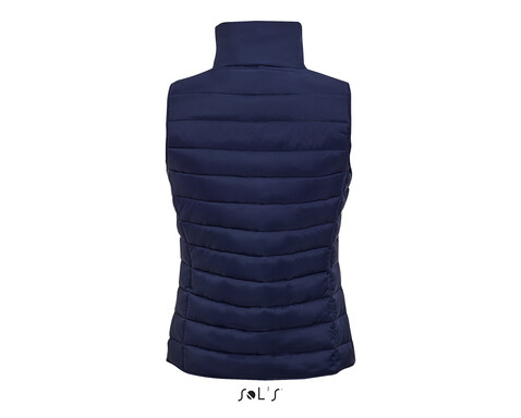 WAVE DAMEN BODYWARMER 180g - Navy bedrucken, Art.-Nr. S01437-NY-S