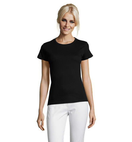REGENT DAMENT-SHIRT 150g - Deep Black bedrucken, Art.-Nr. S01825-DB-XXL REGENT DAMENT-SHIRT 150g - Deep Black bedrucken, Art.-Nr. S01825-DB-XXL