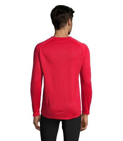 SPORTY LSL MEN T-SHIRT - Red bedrucken, Art.-Nr. S02071-RD-S SPORTY LSL MEN T-SHIRT - Red bedrucken, Art.-Nr. S02071-RD-S
