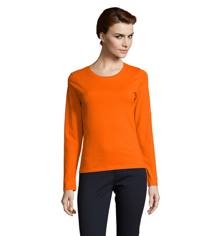 IMPERIAL Women lsl 190g - Orange bedrucken, Art.-Nr. S02075-OR-M