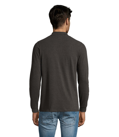 PERFECT MEN LSL POLO 180g - Charcoal Melange bedrucken, Art.-Nr. S02087-CE-3XL PERFECT MEN LSL POLO 180g - Charcoal Melange bedrucken, Art.-Nr. S02087-CE-3XL