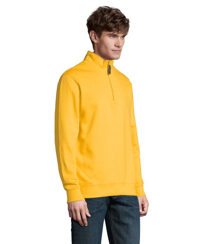 STAN Sweater Zip Kragen 260 - Gold bedrucken, Art.-Nr. S02088-GO-XL STAN Sweater Zip Kragen 260 - Gold bedrucken, Art.-Nr. S02088-GO-XL