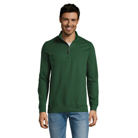 STAN Sweater Zip Kragen 260 - Bottle Green bedrucken, Art.-Nr. S02088-BO-XXL