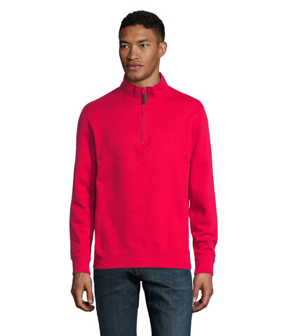 STAN Sweater Zip Kragen 260 - Red bedrucken, Art.-Nr. S02088-RD-3XL STAN Sweater Zip Kragen 260 - Red bedrucken, Art.-Nr. S02088-RD-3XL