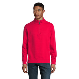 STAN Sweater Zip Kragen 260 - Red bedrucken, Art.-Nr. S02088-RD-XXL