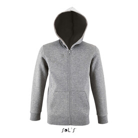 STONE KINDER HOODIE  260g - Grau-Melange 2 bedrucken, Art.-Nr. S02092-GY-XXL