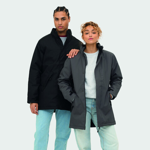 ROBYN UNISEX PARKA - Anthrazitgrau bedrucken, Art.-Nr. S02109-CR-4XL