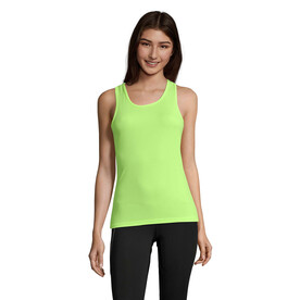 SPORTY TT WOMEN TANK TOP - Neon Yellow bedrucken, Art.-Nr. S02117-NE-XL