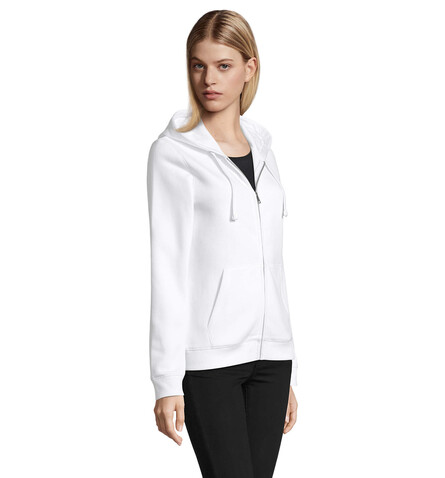 SPIKE HOOD DAMEN 280gr - White bedrucken, Art.-Nr. S03106-WH-XS SPIKE HOOD DAMEN 280gr - White bedrucken, Art.-Nr. S03106-WH-XS