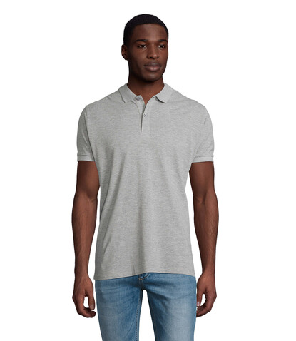 PLANET MEN Polo 170g - Grau-Melange 2 bedrucken, Art.-Nr. S03566-GY-3XL PLANET MEN Polo 170g - Grau-Melange 2 bedrucken, Art.-Nr. S03566-GY-3XL