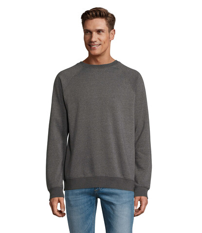 SPACE Unisex Sweater 280g - Charcoal Melange bedrucken, Art.-Nr. S03567-CE-XXL
