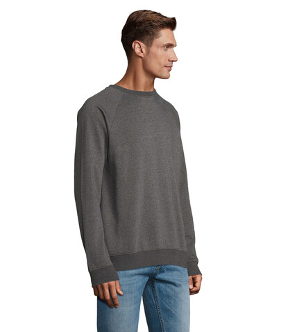 SPACE Unisex Sweater 280g - Charcoal Melange bedrucken, Art.-Nr. S03567-CE-XXL
