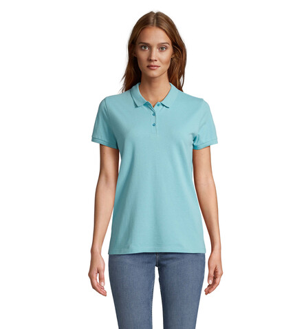 PLANET WOMEN Polo 170g - Pool Blue bedrucken, Art.-Nr. S03575-BP-M