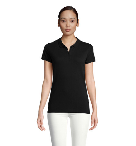PLANET WOMEN Polo 170g - Schwarz bedrucken, Art.-Nr. S03575-BK-S PLANET WOMEN Polo 170g - Schwarz bedrucken, Art.-Nr. S03575-BK-S