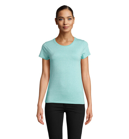 CRUSADER WOMEN T-Shirt 150g - Heather Light Green bedrucken, Art.-Nr. S03581-EJ-L