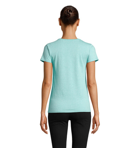 CRUSADER WOMEN T-Shirt 150g - Heather Light Green bedrucken, Art.-Nr. S03581-EJ-L