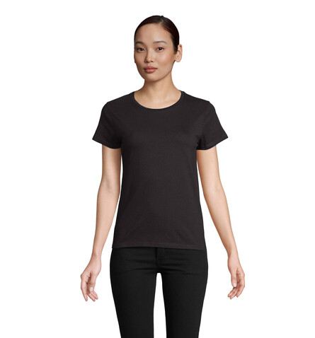 CRUSADER WOMEN T-Shirt 150g - Deep Black bedrucken, Art.-Nr. S03581-DB-S