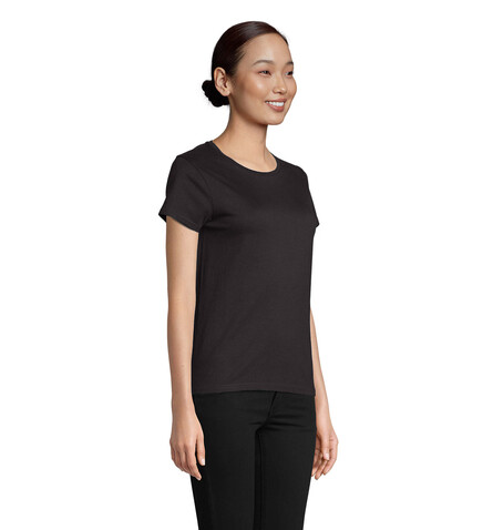 CRUSADER WOMEN T-Shirt 150g - Deep Black bedrucken, Art.-Nr. S03581-DB-S