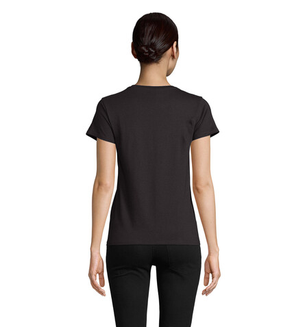 CRUSADER WOMEN T-Shirt 150g - Deep Black bedrucken, Art.-Nr. S03581-DB-S