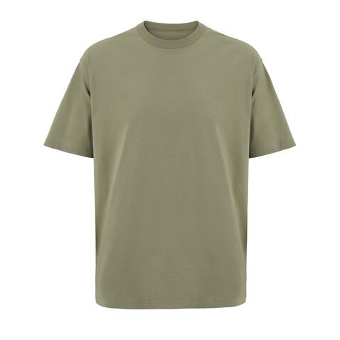 BOXY MEN T-SHIRT OVERSIZE - Khaki bedrucken, Art.-Nr. S03806-KH-L