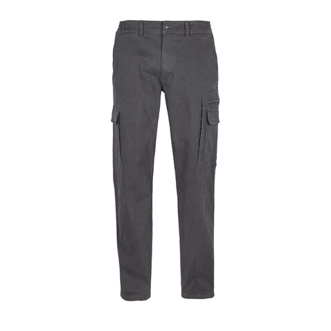 DOCKER MEN STRETCH TROUSERS - Dunkelgrau bedrucken, Art.-Nr. S03820-DG-058