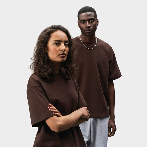 LEGACY OVERSIZED T-SHIRT - Dark Chocolate bedrucken, Art.-Nr. S03996-DC-M