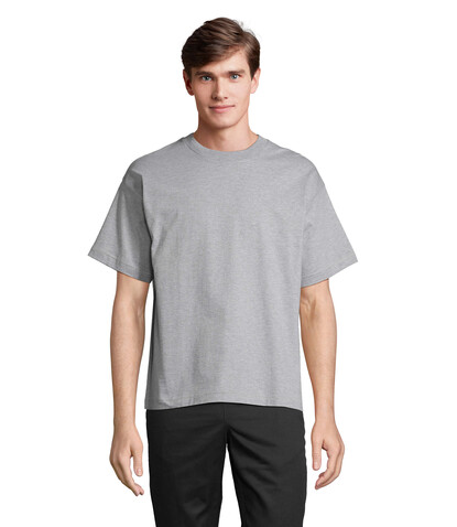 LEGACY OVERSIZED T-SHIRT - Grau-Melange 2 bedrucken, Art.-Nr. S03996-GY-S