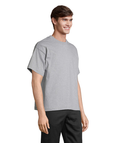 LEGACY OVERSIZED T-SHIRT - Grau-Melange 2 bedrucken, Art.-Nr. S03996-GY-S