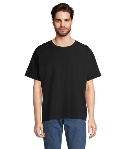LEGACY OVERSIZED T-SHIRT - Deep Black bedrucken, Art.-Nr. S03996-DB-XS