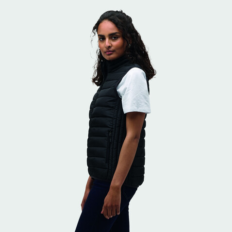 STREAM WOMEN Bodywarmer - Schwarz bedrucken, Art.-Nr. S04021-BK-M STREAM WOMEN Bodywarmer - Schwarz bedrucken, Art.-Nr. S04021-BK-M