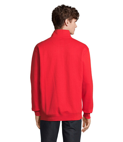 CONRAD Sweater Zip Kragen - Bright Red bedrucken, Art.-Nr. S04234-BT-L