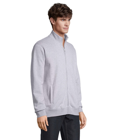 COOPER SWEATSHIRT FULL ZIP - Grau-Melange 2 bedrucken, Art.-Nr. S04240-GY-L