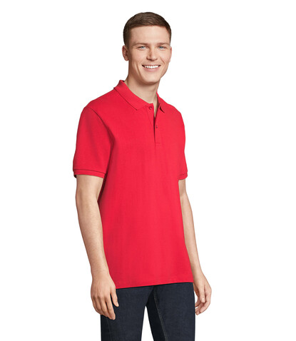 PEGASE Polo Bio 210g - Bright Red bedrucken, Art.-Nr. S04242-BT-M