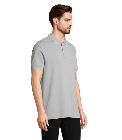 PACIFIC HERREN POLO - Pure Grey bedrucken, Art.-Nr. S04439-PG-S