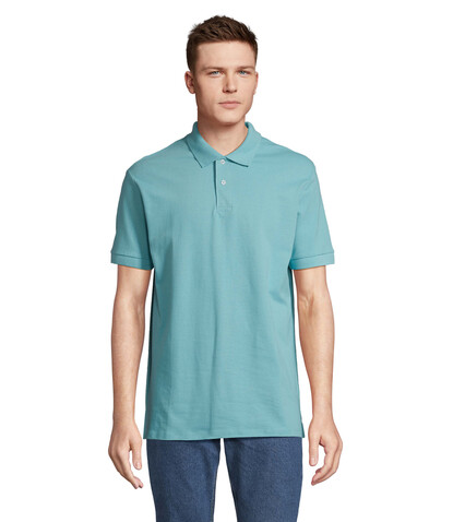 PACIFIC HERREN POLO - Pool Blue bedrucken, Art.-Nr. S04439-BP-XXL
