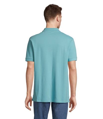 PACIFIC HERREN POLO - Pool Blue bedrucken, Art.-Nr. S04439-BP-XXL