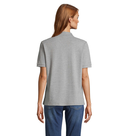 PACIFIC DAMEN POLO - Grau-Melange 2 bedrucken, Art.-Nr. S04440-GY-3XL