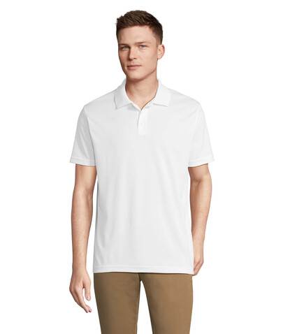PITCHER UNISEX POLO - White bedrucken, Art.-Nr. S04442-WH-XXL