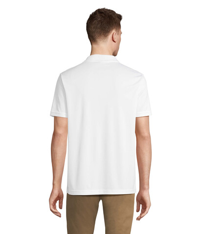 PITCHER UNISEX POLO - White bedrucken, Art.-Nr. S04442-WH-XXL