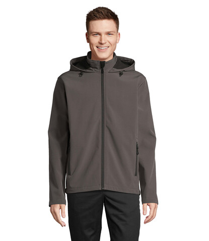 RACE HERREN-KAPUZENJACKE - Anthrazitgrau bedrucken, Art.-Nr. S04447-CR-S RACE HERREN-KAPUZENJACKE - Anthrazitgrau bedrucken, Art.-Nr. S04447-CR-S