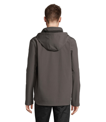 RACE HERREN-KAPUZENJACKE - Anthrazitgrau bedrucken, Art.-Nr. S04447-CR-S RACE HERREN-KAPUZENJACKE - Anthrazitgrau bedrucken, Art.-Nr. S04447-CR-S