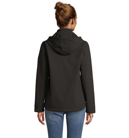 RACE DAMEN-KAPUZENJACKE - Schwarz bedrucken, Art.-Nr. S04448-BK-XL RACE DAMEN-KAPUZENJACKE - Schwarz bedrucken, Art.-Nr. S04448-BK-XL