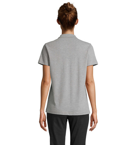 PULSE DAMEN POLO - Grau-Melange 2 bedrucken, Art.-Nr. S04501-GY-S
