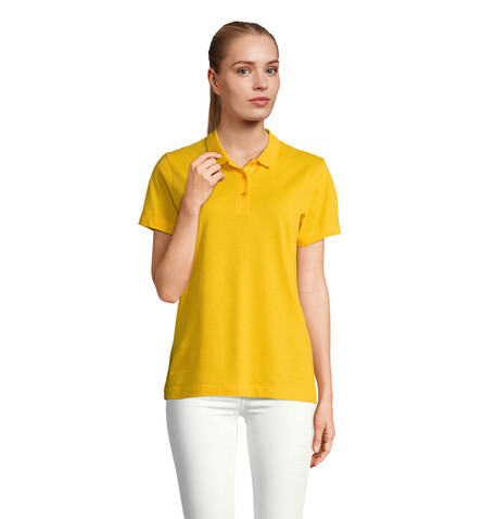 PULSE DAMEN POLO - Gold bedrucken, Art.-Nr. S04501-GO-M