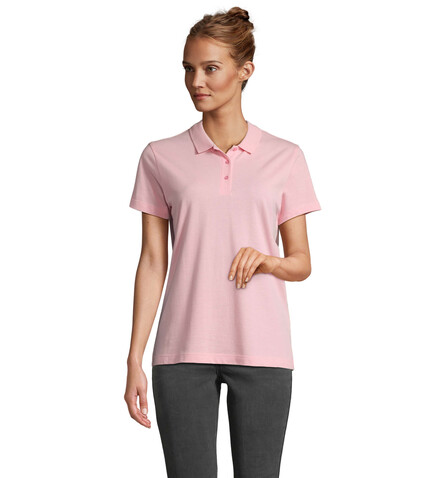 PULSE DAMEN POLO - Bonbon Rosa bedrucken, Art.-Nr. S04501-AX-XS