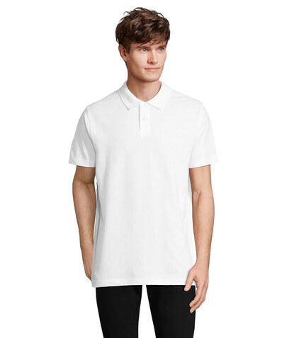 PULSE UNISEX POLO - White bedrucken, Art.-Nr. S04502-WH-S