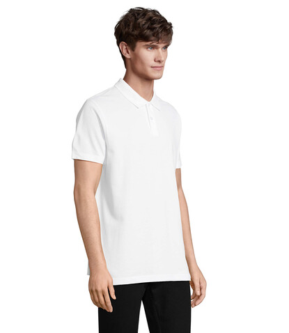 PULSE UNISEX POLO - White bedrucken, Art.-Nr. S04502-WH-S