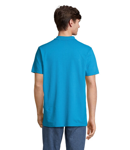 PULSE UNISEX POLO - Aqua bedrucken, Art.-Nr. S04502-AQ-XXL
